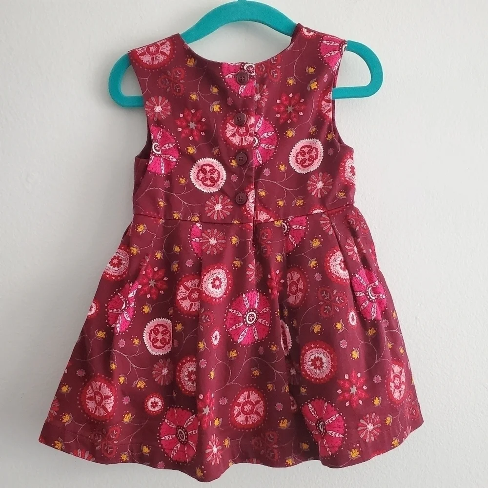 Genuine Kids OshKosh Sleeveless Party Dress Maroon